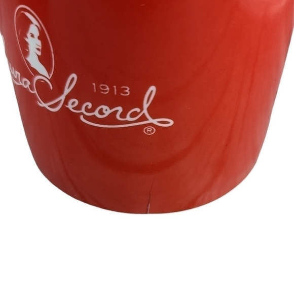 LAURA SECORD Red Ceramic Mugs Brands Unlimited Pair Set of 2 Coffee Tea Cups - Picture 7 of 7